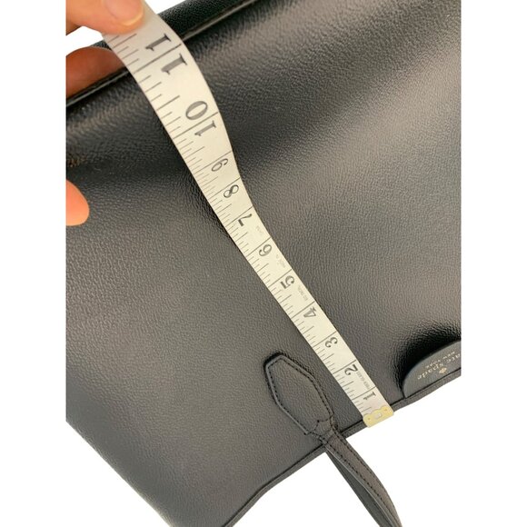 Kate Spade New York Black Large Leather Lori Tote Bag Double Handles Zip 7474 - Picture 10 of 11